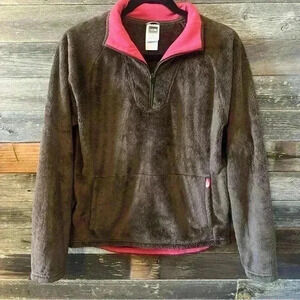 The North Face Sherpa Quarter Zip Brown Fleece